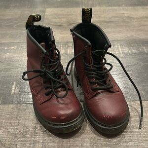 Toddler Doc Martens Maroon size 8